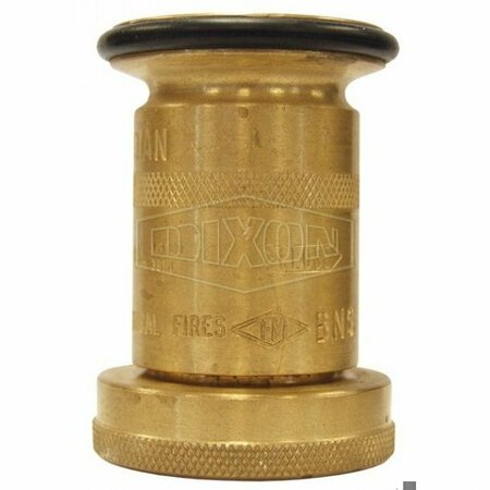 DIXON Industrial Washdown Nozzle with Bumper, 1-1/2 in Inlet, Brass Body, Domestic WDN150